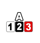 1から9の数字当てゲームに使う一覧表（個別スタンプ：1）