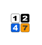 1から9の数字当てゲームに使う一覧表（個別スタンプ：5）