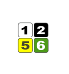 1から9の数字当てゲームに使う一覧表（個別スタンプ：7）