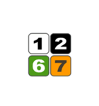 1から9の数字当てゲームに使う一覧表（個別スタンプ：8）