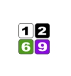 1から9の数字当てゲームに使う一覧表（個別スタンプ：9）