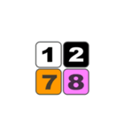 1から9の数字当てゲームに使う一覧表（個別スタンプ：11）