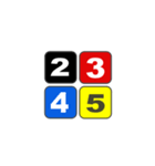 1から9の数字当てゲームに使う一覧表（個別スタンプ：22）