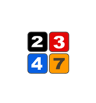 1から9の数字当てゲームに使う一覧表（個別スタンプ：23）