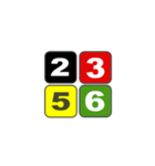 1から9の数字当てゲームに使う一覧表（個別スタンプ：25）