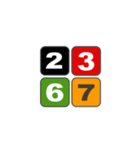1から9の数字当てゲームに使う一覧表（個別スタンプ：26）
