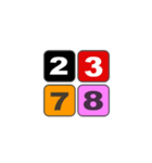 1から9の数字当てゲームに使う一覧表（個別スタンプ：29）
