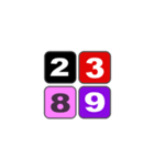 1から9の数字当てゲームに使う一覧表（個別スタンプ：30）