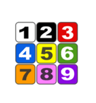 1から9の数字当てゲームに使う一覧表（個別スタンプ：31）