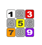 1から9の数字当てゲームに使う一覧表（個別スタンプ：32）