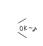 ひとことモノクロ英語-吹き出し風-@sei（個別スタンプ：3）
