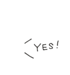 ひとことモノクロ英語-吹き出し風-@sei（個別スタンプ：4）