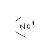ひとことモノクロ英語-吹き出し風-@sei（個別スタンプ：6）