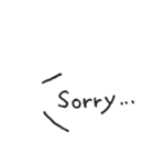 ひとことモノクロ英語-吹き出し風-@sei（個別スタンプ：7）