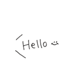 ひとことモノクロ英語-吹き出し風-@sei（個別スタンプ：13）