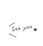 ひとことモノクロ英語-吹き出し風-@sei（個別スタンプ：17）