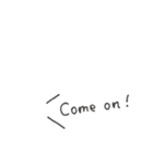 ひとことモノクロ英語-吹き出し風-@sei（個別スタンプ：22）