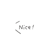 ひとことモノクロ英語-吹き出し風-@sei（個別スタンプ：25）