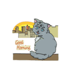 サッドキャットアート（個別スタンプ：1）