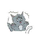 サッドキャットアート（個別スタンプ：11）