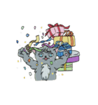 サッドキャットアート（個別スタンプ：40）