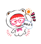 赤毛の赤眼鏡っ娘（個別スタンプ：1）