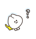 可愛い癒し白ネコが黄タイツで微シュール（個別スタンプ：26）