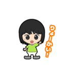 ショートヘア女の子家族で使う（個別スタンプ：10）