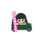 ショートヘア女の子家族で使う（個別スタンプ：16）