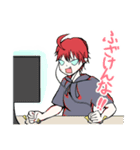 赤と青と黄のスタンプ（個別スタンプ：4）