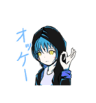 赤と青と黄のスタンプ（個別スタンプ：7）