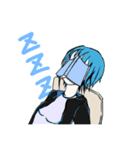 赤と青と黄のスタンプ（個別スタンプ：9）