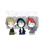 赤と青と黄のスタンプ（個別スタンプ：19）
