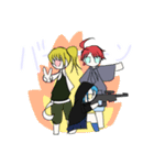 赤と青と黄のスタンプ（個別スタンプ：24）
