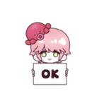 青くんと桃くん（個別スタンプ：1）