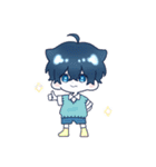 青くんと桃くん（個別スタンプ：5）