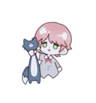 青くんと桃くん（個別スタンプ：19）