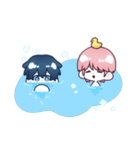 青くんと桃くん（個別スタンプ：37）