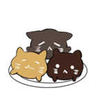 ぼた餅にゃんトリオ（個別スタンプ：1）