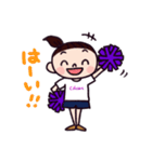 LOVE！チアダンス 紫ポンポン（個別スタンプ：2）