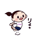 LOVE！チアダンス 紫ポンポン（個別スタンプ：4）