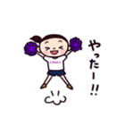 LOVE！チアダンス 紫ポンポン（個別スタンプ：12）