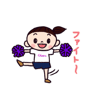 LOVE！チアダンス 紫ポンポン（個別スタンプ：16）