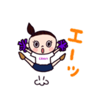 LOVE！チアダンス 紫ポンポン（個別スタンプ：17）