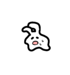 白いウサギで表現（個別スタンプ：3）