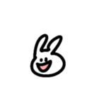 白いウサギで表現（個別スタンプ：6）