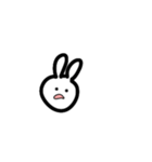 白いウサギで表現（個別スタンプ：11）