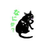 二足歩行黒猫オレオくんキャラ化（個別スタンプ：14）