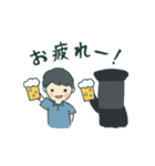 たっくんと黒子のスタンプ（個別スタンプ：5）