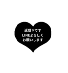 THE LINE HEART 2【LINE編[⅔]ブラック】（個別スタンプ：40）